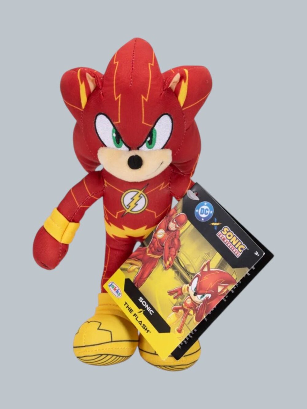 DC X Sonic The Hedgehog 9" Sonic as The Flash Plush Figure Jakks Pacific